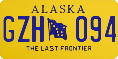 AK license plate GZH094