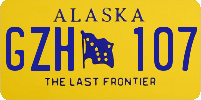 AK license plate GZH107