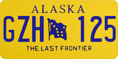 AK license plate GZH125