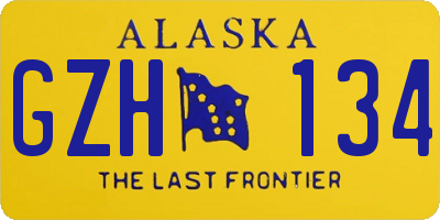 AK license plate GZH134