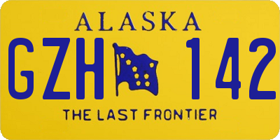 AK license plate GZH142