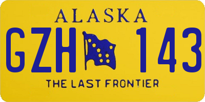 AK license plate GZH143