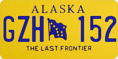AK license plate GZH152