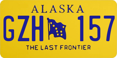 AK license plate GZH157