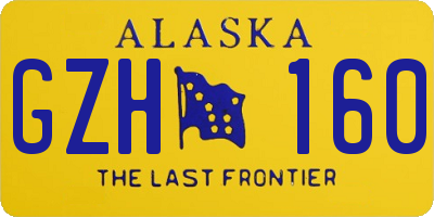 AK license plate GZH160