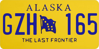AK license plate GZH165