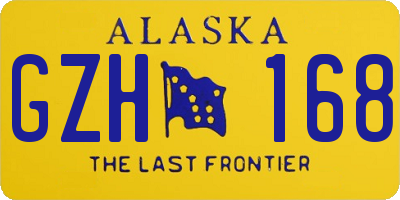 AK license plate GZH168