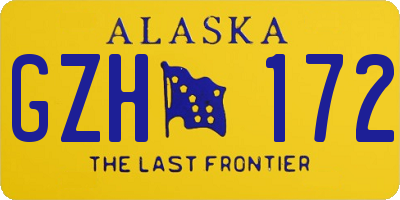 AK license plate GZH172