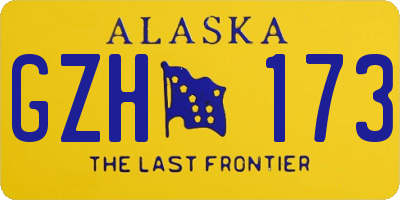 AK license plate GZH173