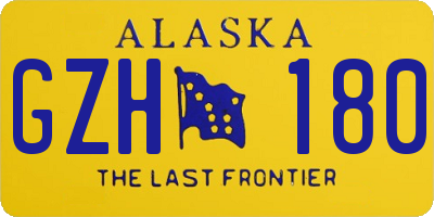 AK license plate GZH180