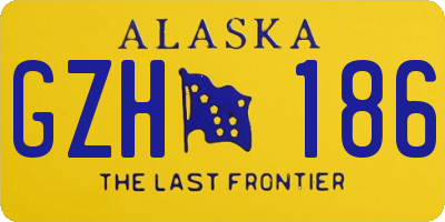 AK license plate GZH186