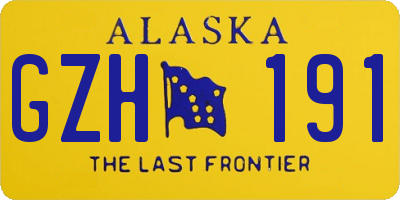 AK license plate GZH191