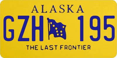AK license plate GZH195