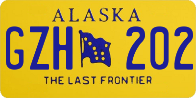 AK license plate GZH202