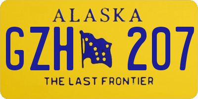 AK license plate GZH207