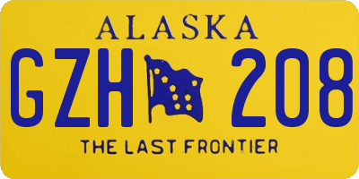 AK license plate GZH208