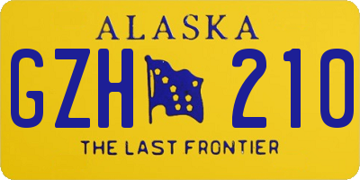 AK license plate GZH210