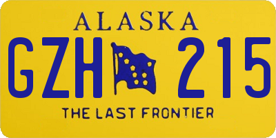 AK license plate GZH215