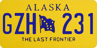 AK license plate GZH231