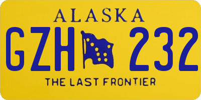 AK license plate GZH232