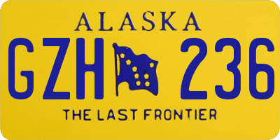 AK license plate GZH236