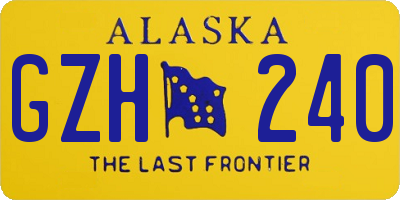 AK license plate GZH240