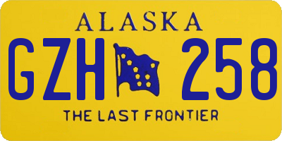 AK license plate GZH258