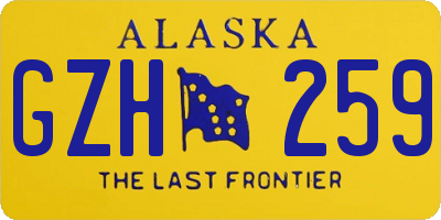 AK license plate GZH259