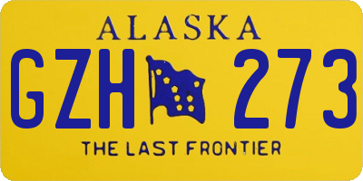 AK license plate GZH273