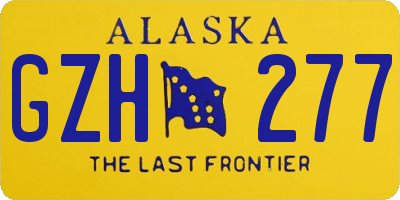 AK license plate GZH277