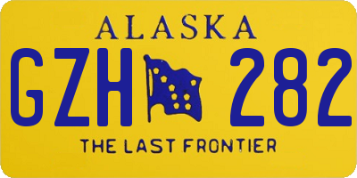 AK license plate GZH282