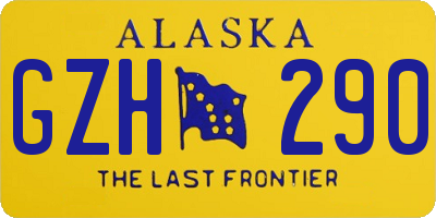 AK license plate GZH290