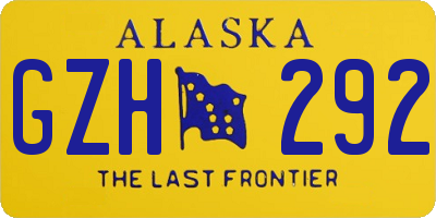AK license plate GZH292