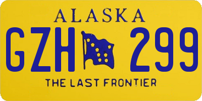 AK license plate GZH299