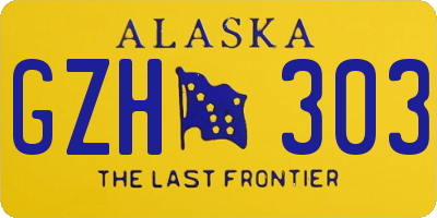 AK license plate GZH303