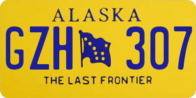 AK license plate GZH307