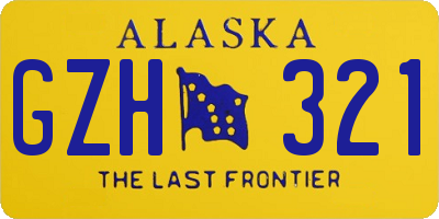 AK license plate GZH321