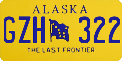 AK license plate GZH322