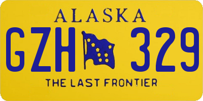 AK license plate GZH329
