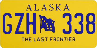 AK license plate GZH338