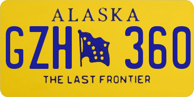 AK license plate GZH360