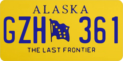 AK license plate GZH361