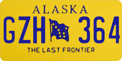 AK license plate GZH364