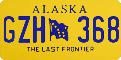 AK license plate GZH368