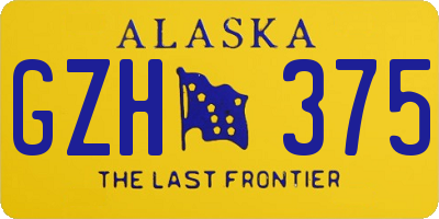 AK license plate GZH375