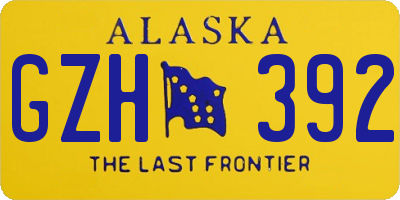 AK license plate GZH392