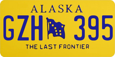 AK license plate GZH395