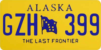 AK license plate GZH399