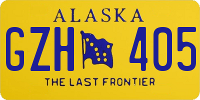 AK license plate GZH405