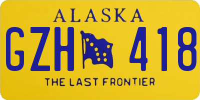 AK license plate GZH418